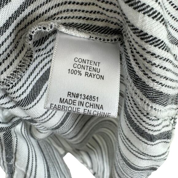 Anthropologie WAYF Striped Lightweight Sleeveless Collared Rayon Button Up Sz L - Picture 5 of 6